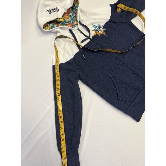 Disneyland Resort Blue Spirit Jersey Sweater Zip Up Hoodie Size XS Embroidery - Picture 13 of 16